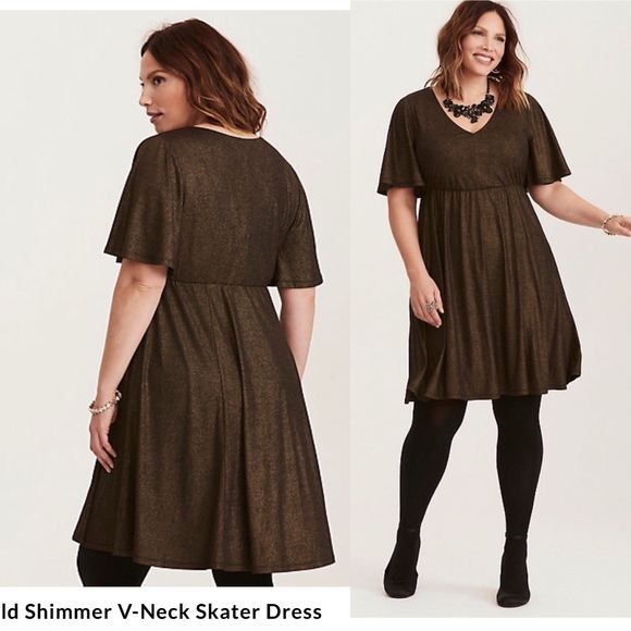 torrid gold dress